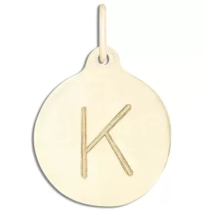 K Alphabet Charm