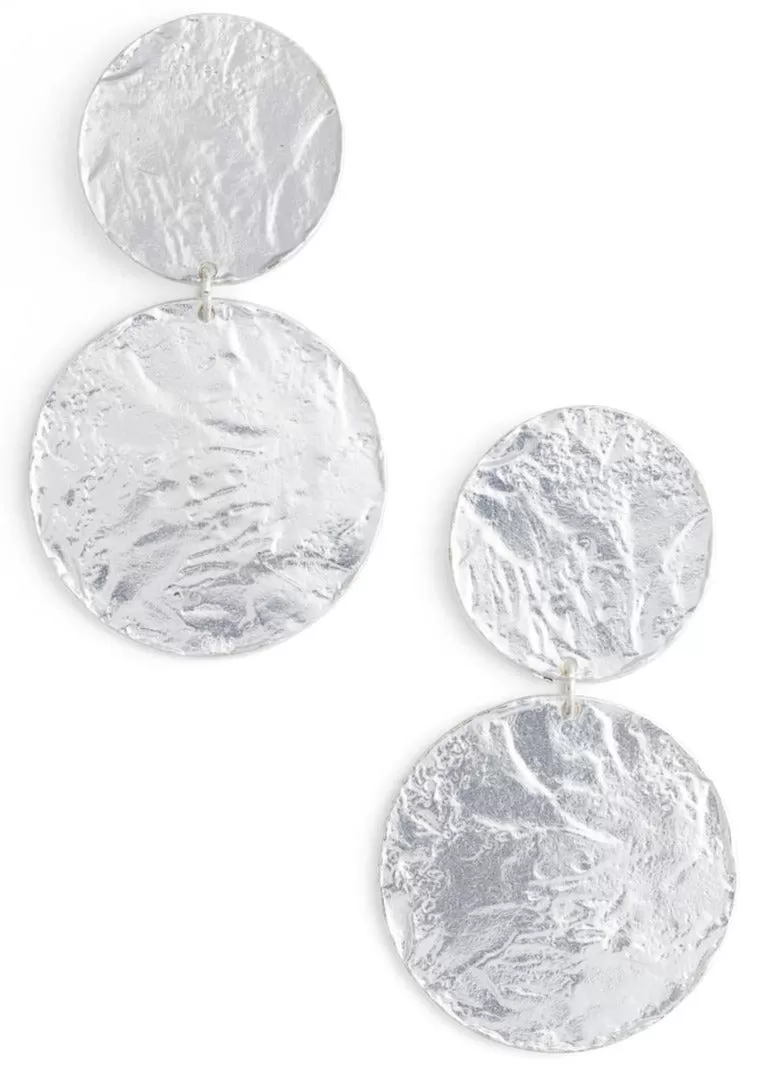 Large disc statement earrings