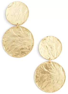 Large disc statement earrings