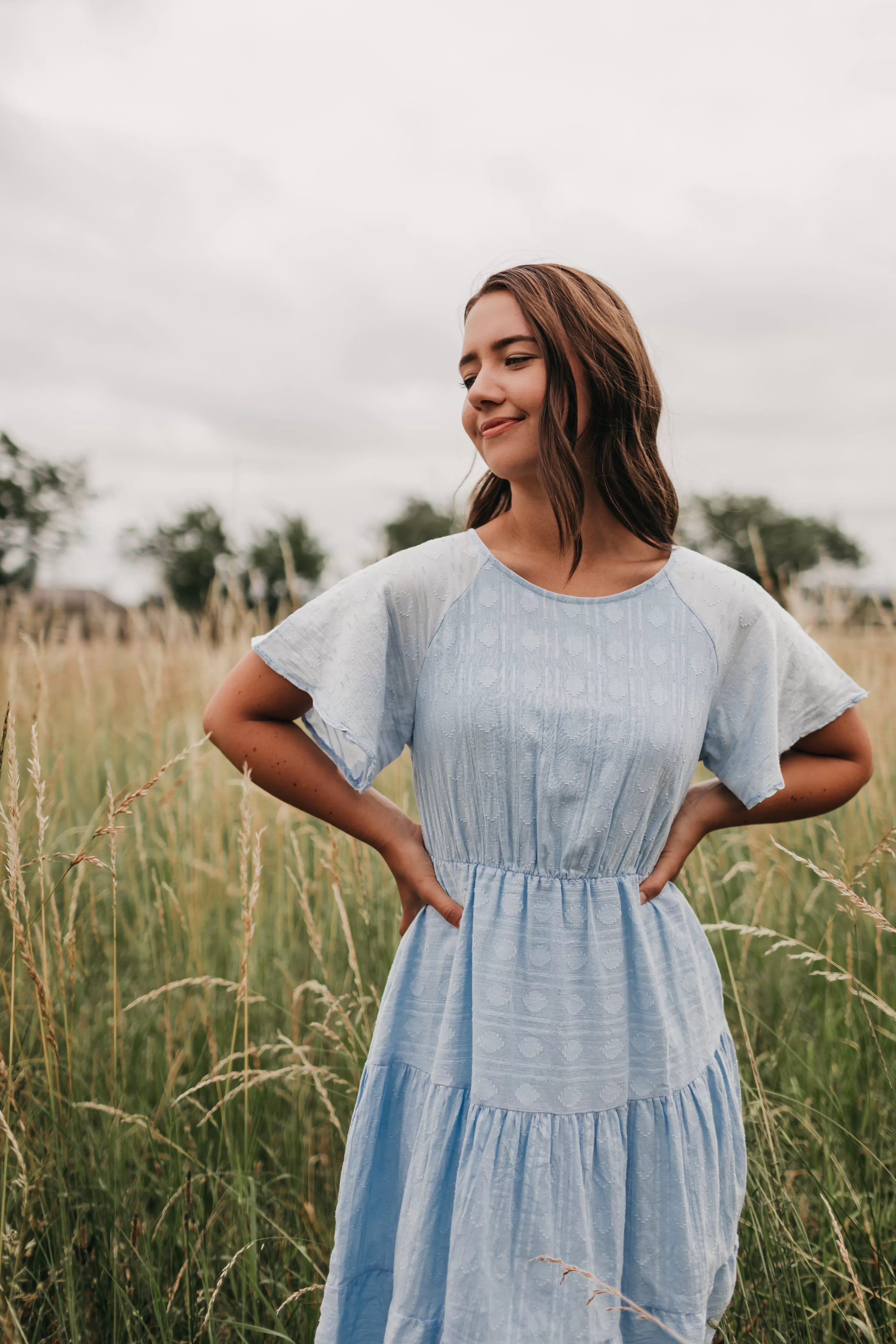 Layla Summer Dress in Sky