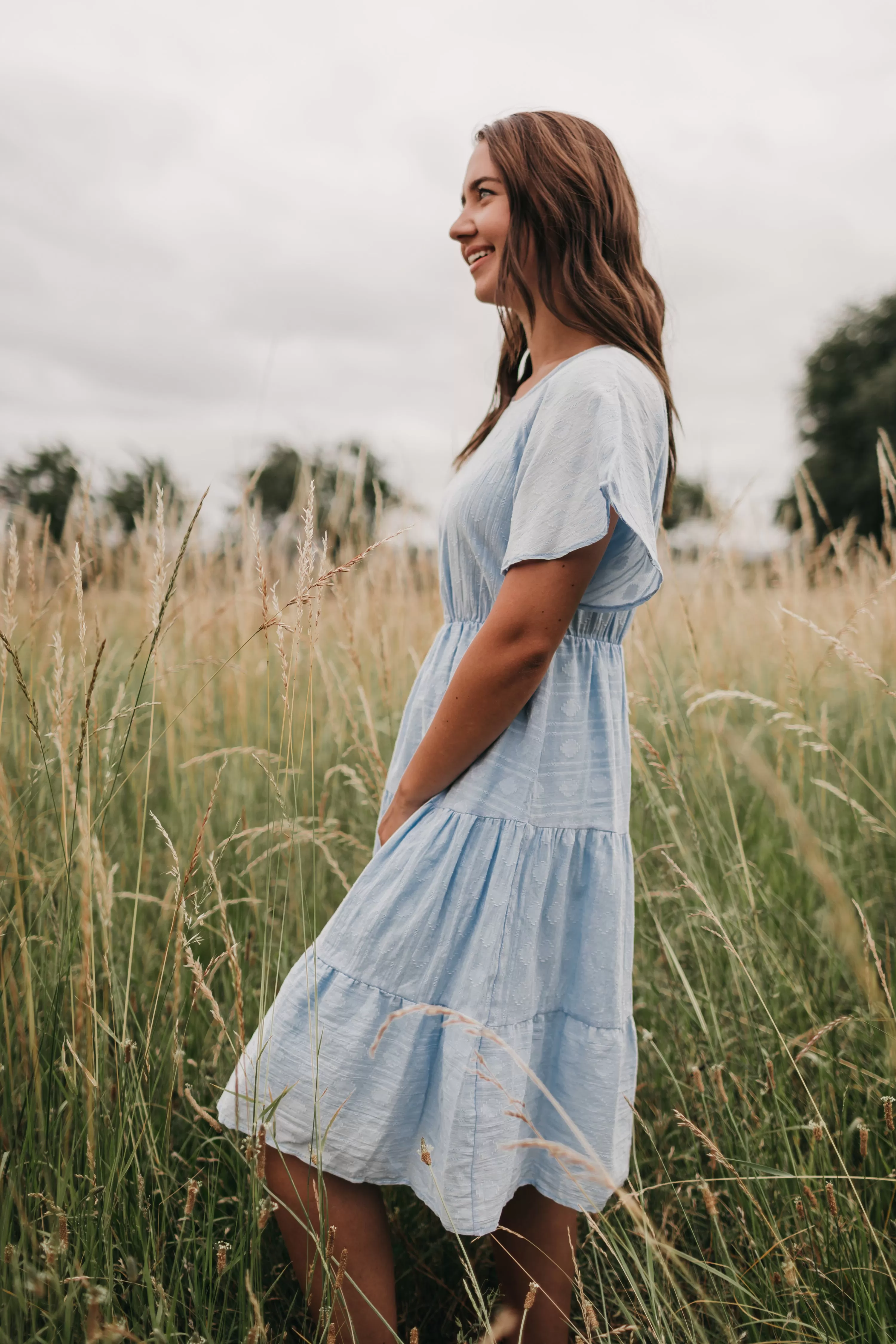 Layla Summer Dress in Sky