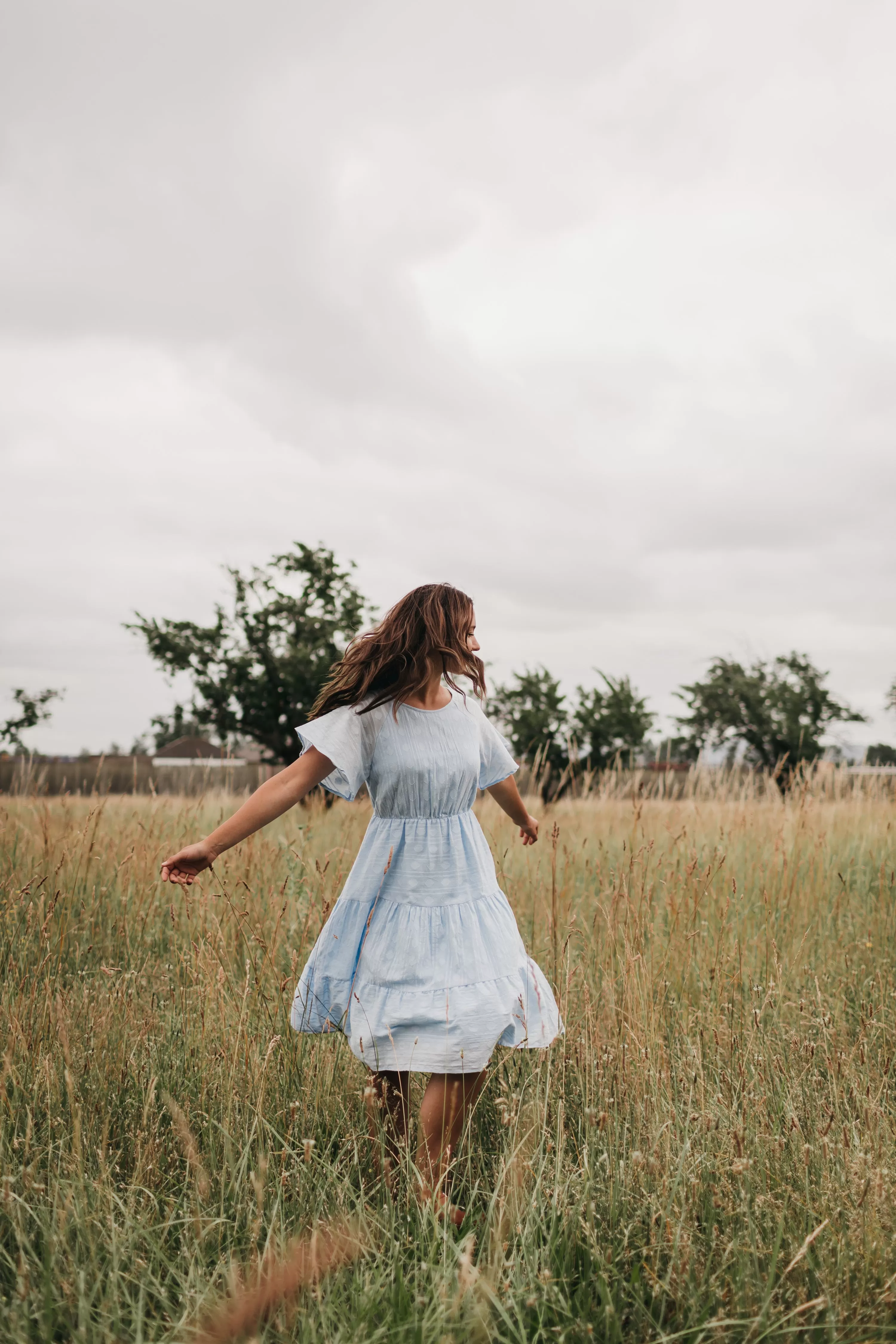 Layla Summer Dress in Sky