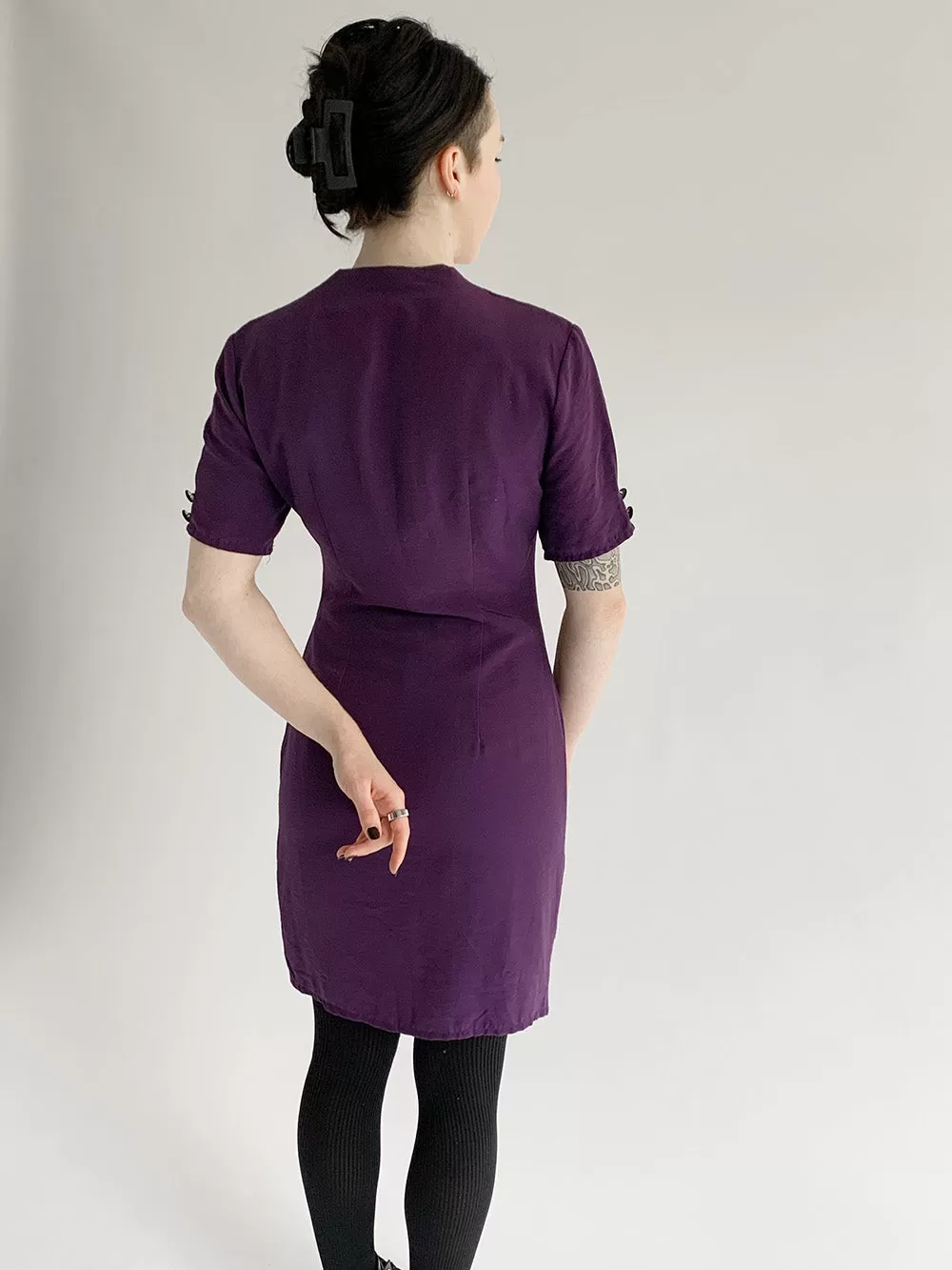 Le Chateau Deep Plum Mini Dress