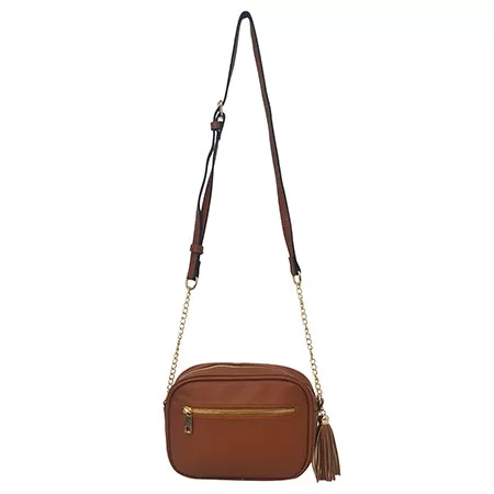 Light Brown Chic Faux Leather NGIL Crossbody Bag