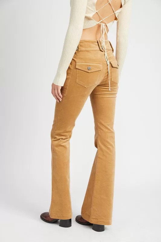 LOW RISE PANTS WITH BELL BOTTOM