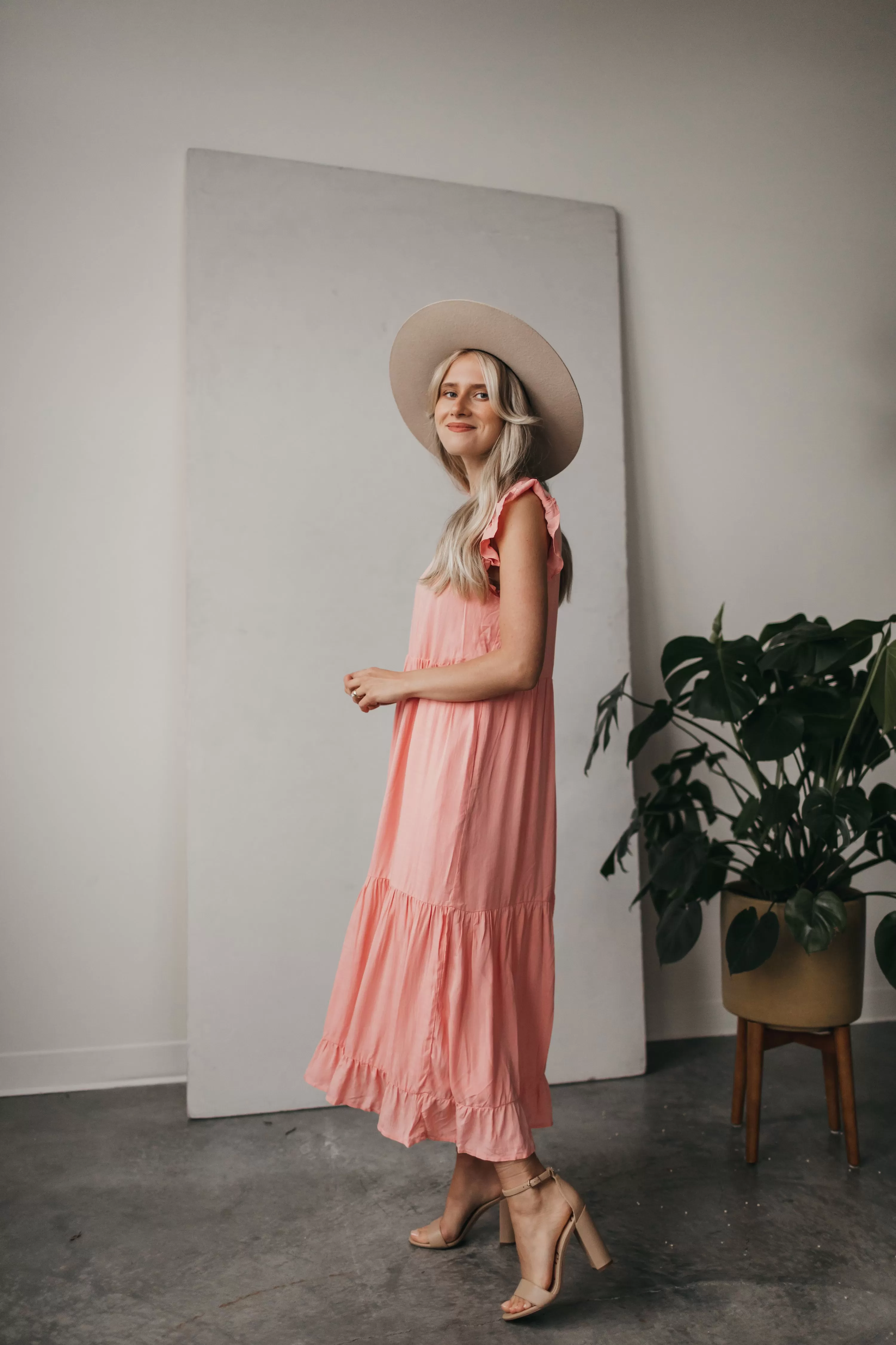 Madelyn Summer Dress in Blush