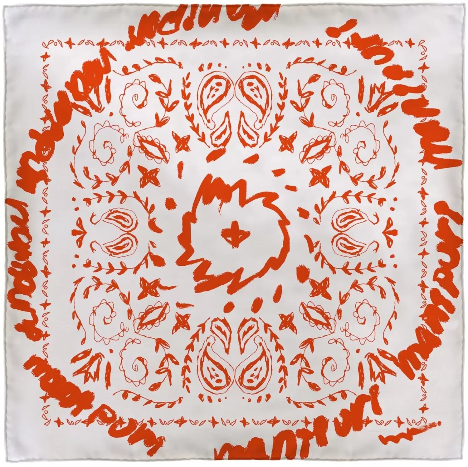 MANIPURI - Sun Paisley Scarf in Grey