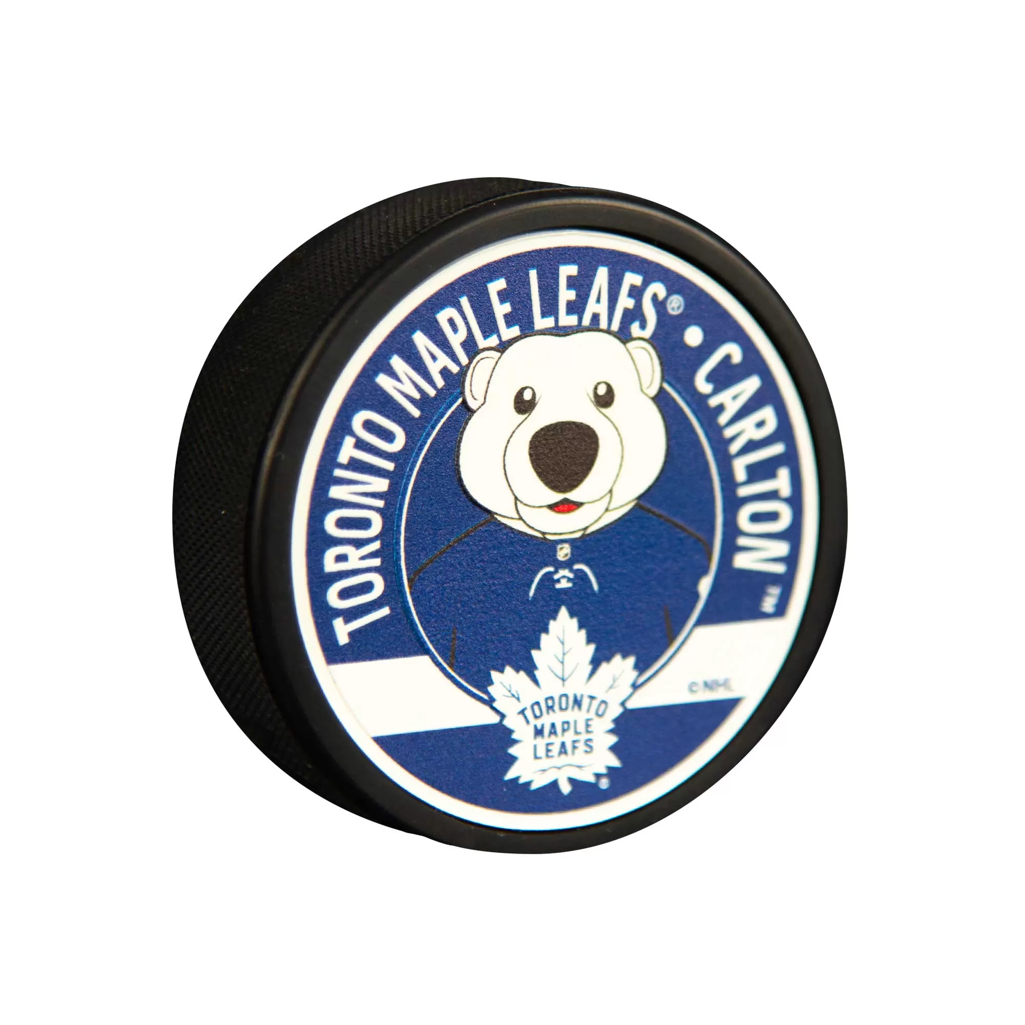 Maple Leafs Carlton Mascot Textured Puck