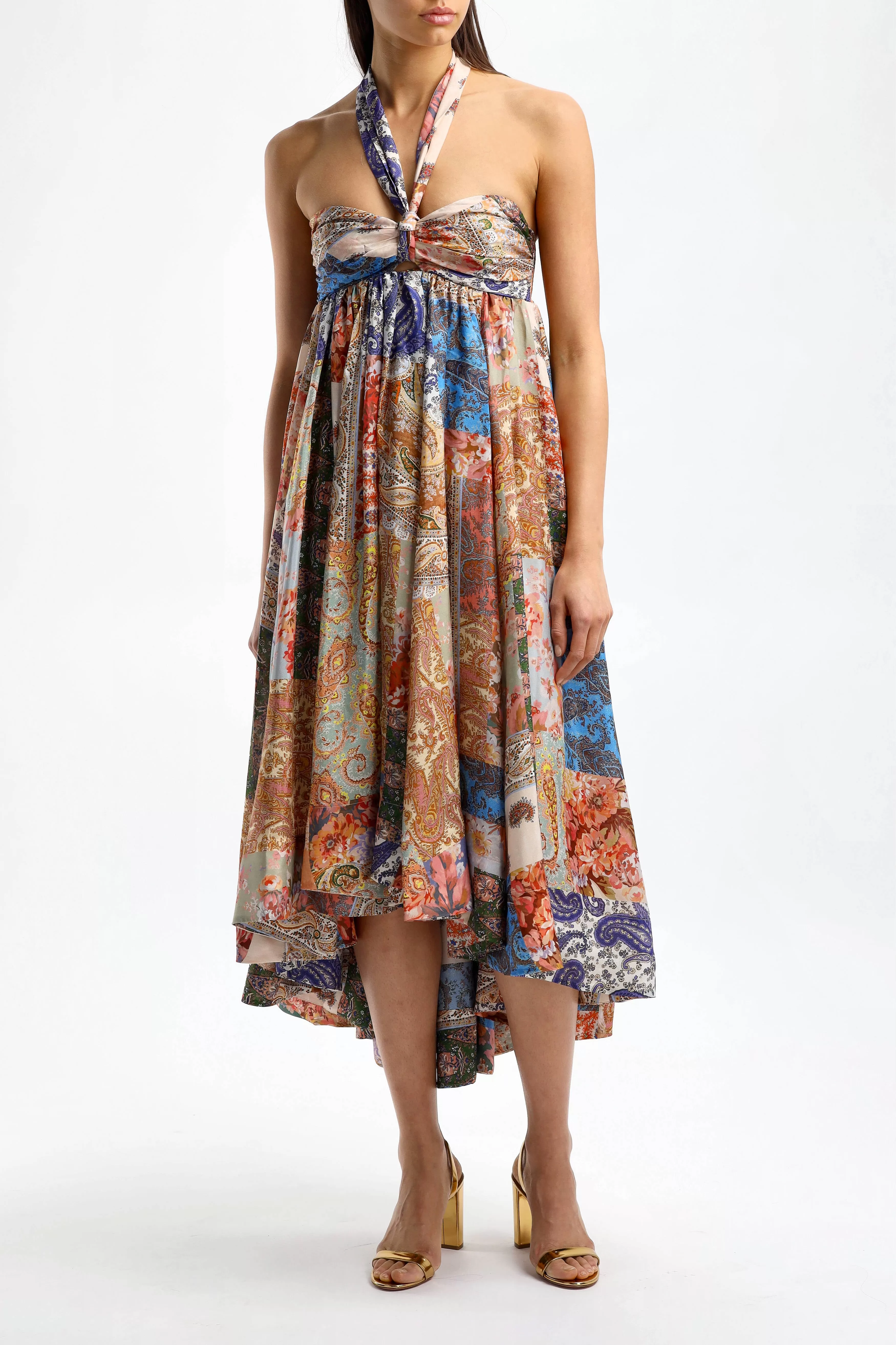 Maxikleid in Patch Paisley