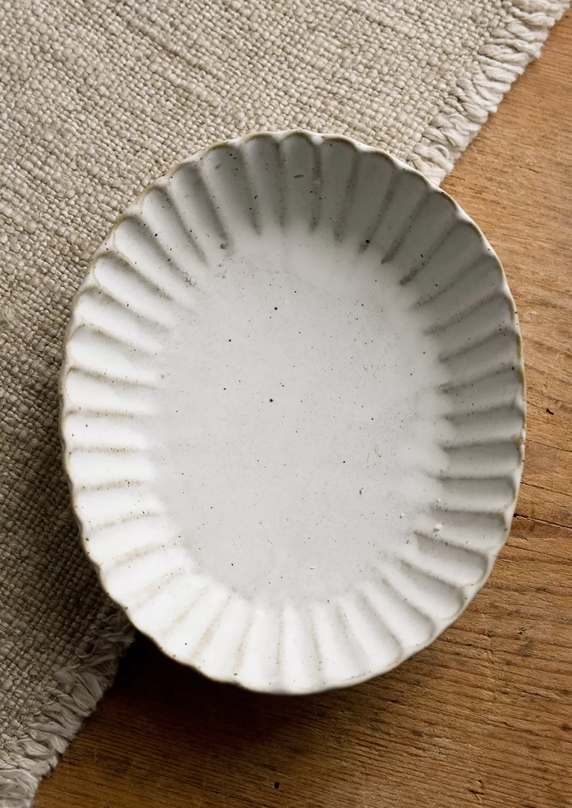 Mayumi Fluted Ceramic Dish