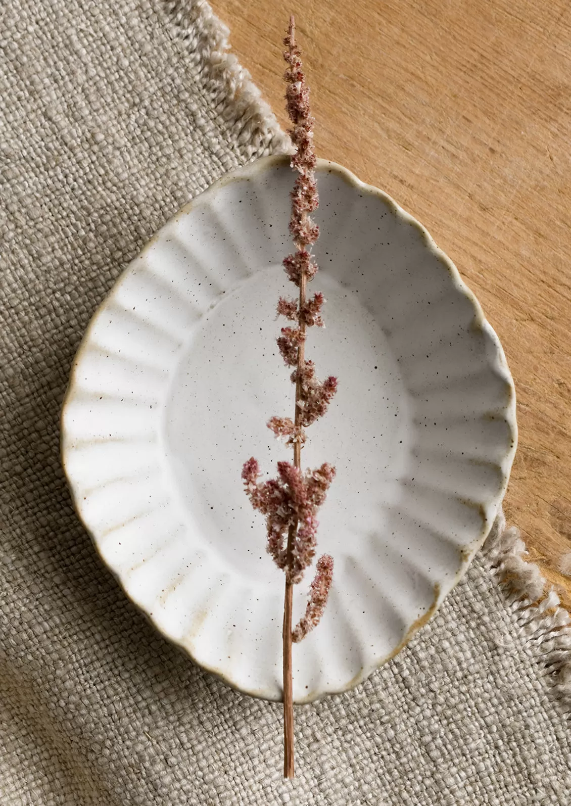 Mayumi Fluted Ceramic Dish