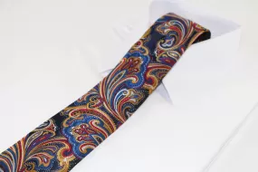 Mens Multicoloured Boho Paisley Patterned 8cm Neck Tie