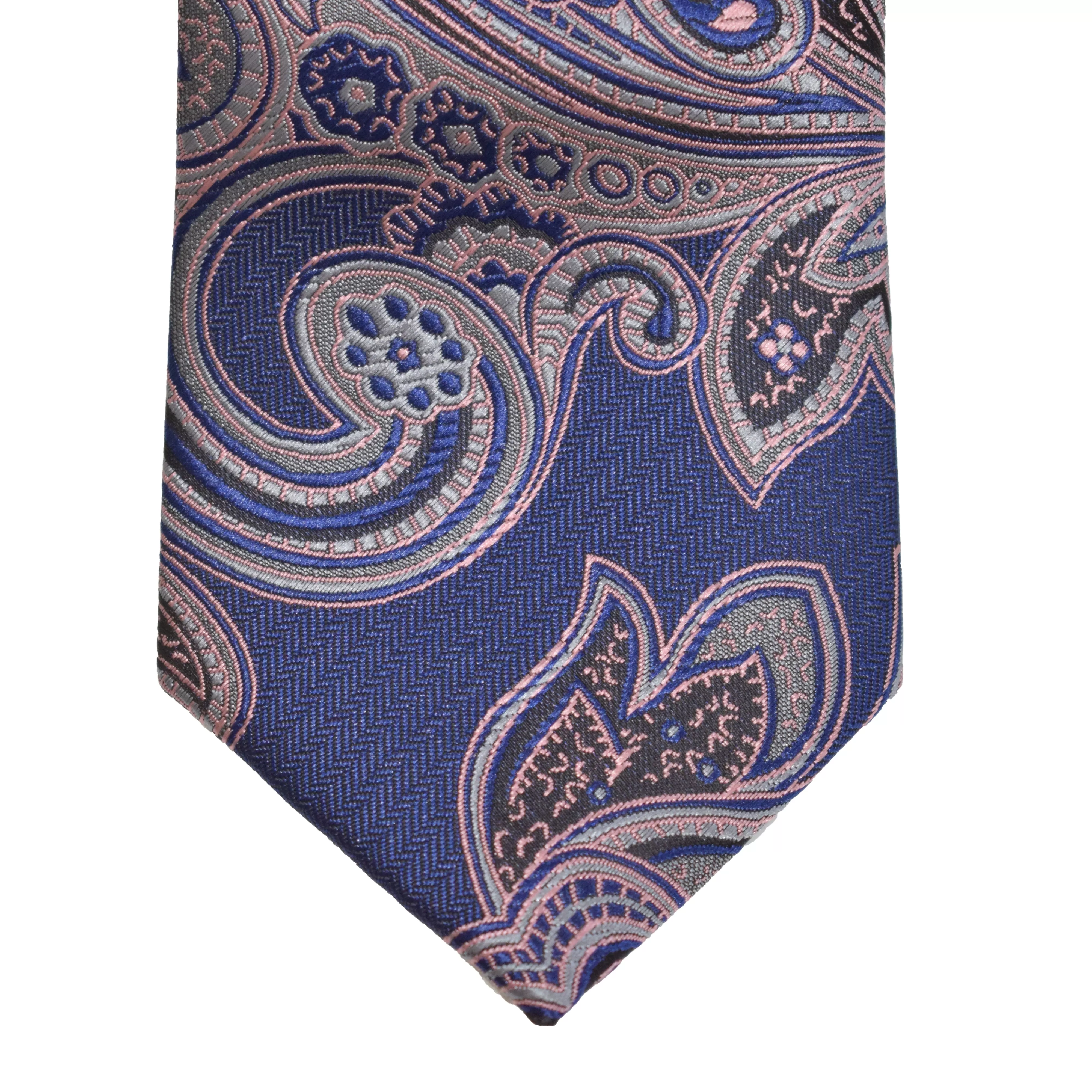 Mens Neck Tie - Dusty Pink Paisley