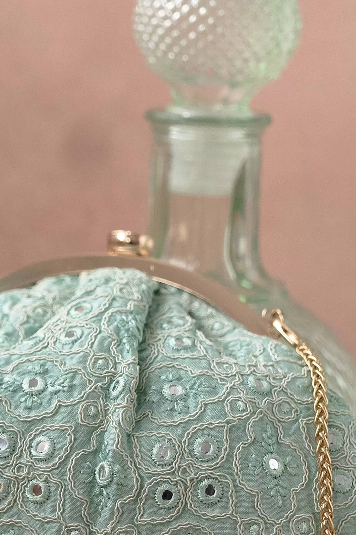 Monroe Vintage Purse - Aqua