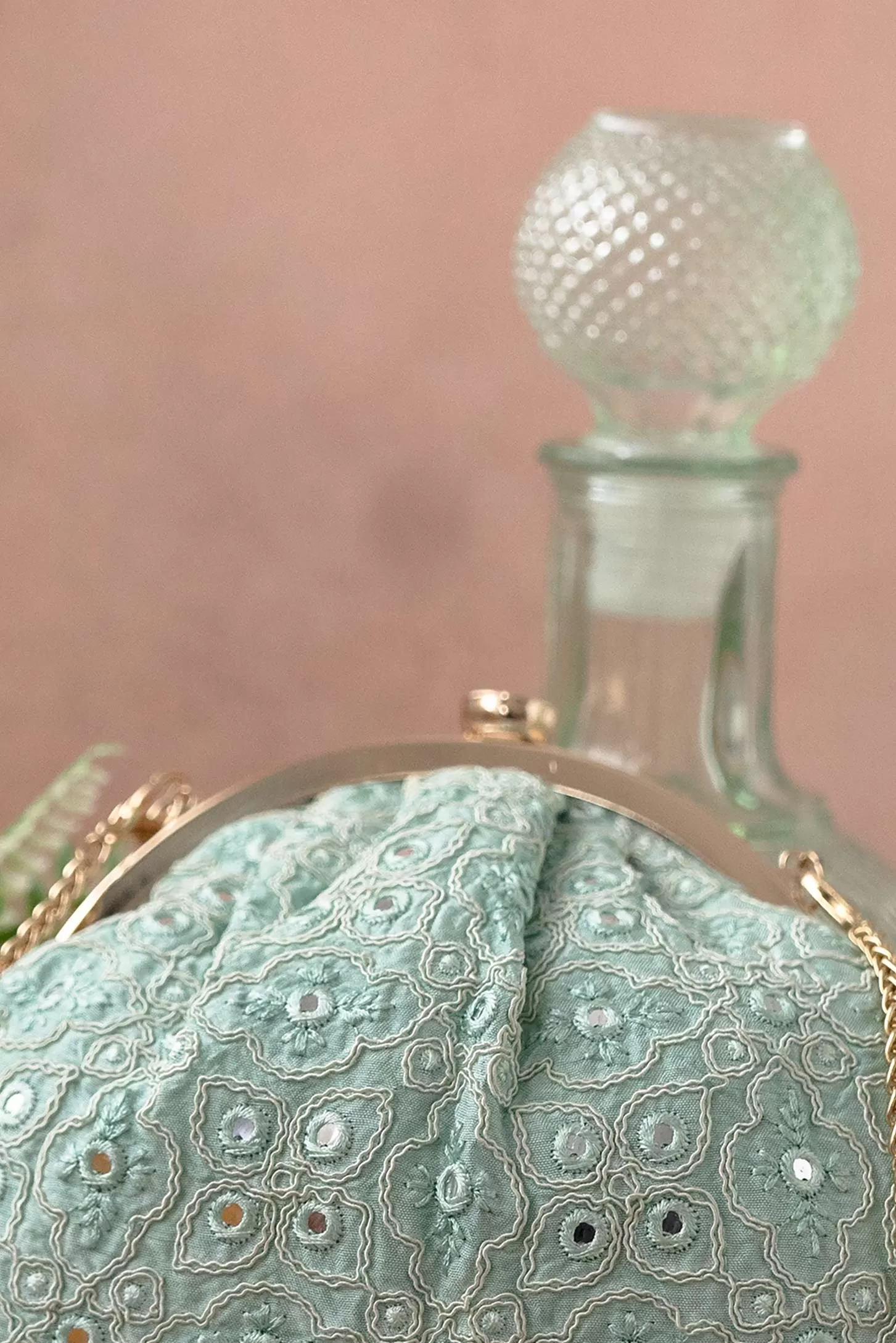 Monroe Vintage Purse - Aqua