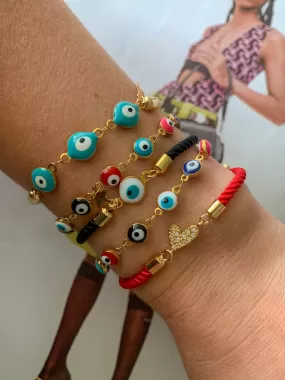 Multicolored Evil Eye Bracelet