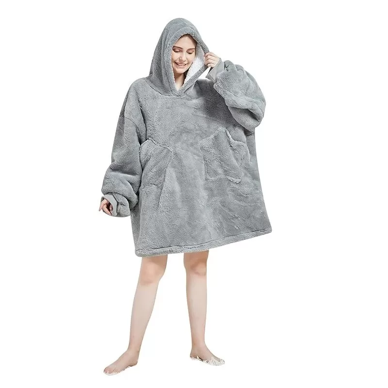 My Snuggy - Adult Grey Hoodie Blanket