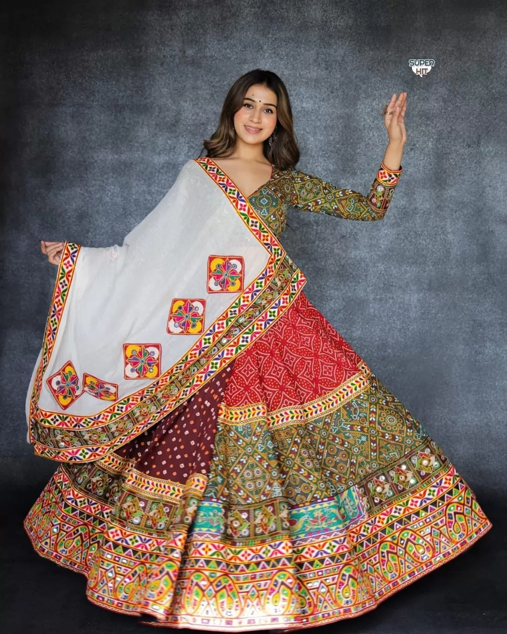 Navratri Trending Hevay Flair Lehenga Choil Ready to wear