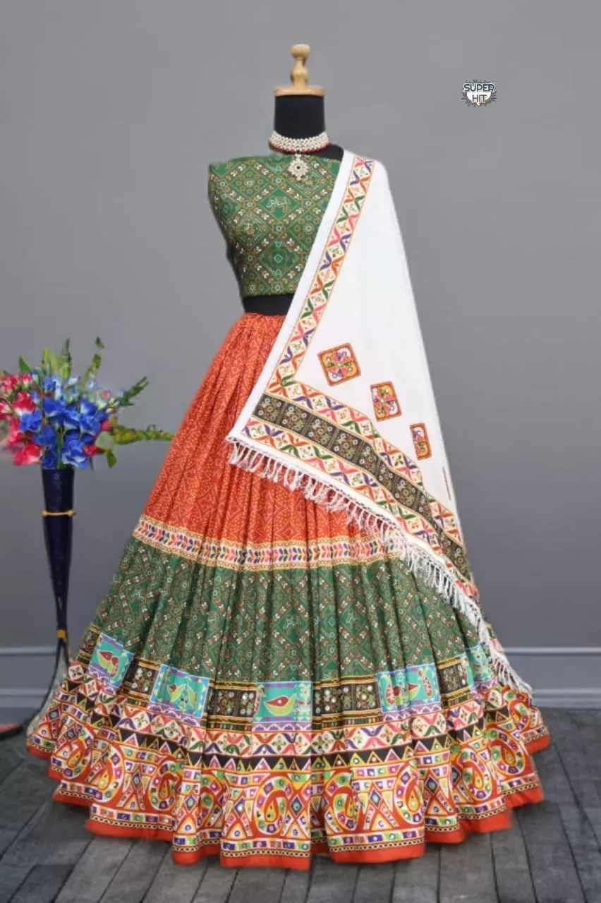 Navratri Trending Hevay Flair Lehenga Choil Ready to wear