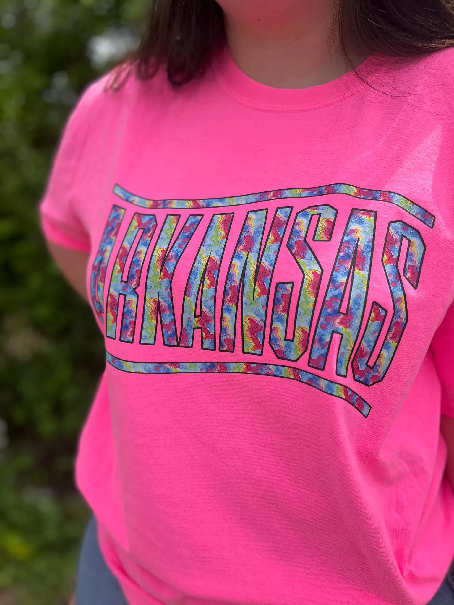 Neon Custom State Tie Dye Tee