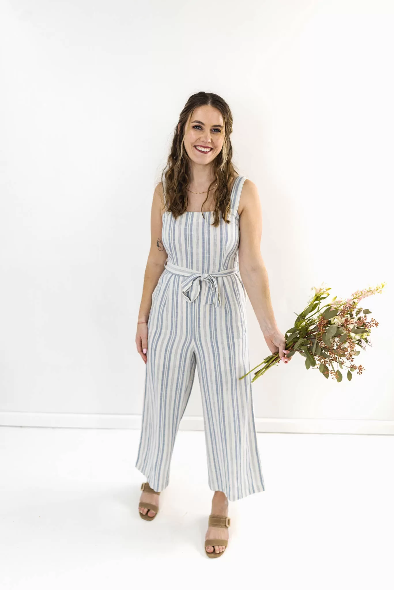 New Perspective Striped Tank Jumpsuit