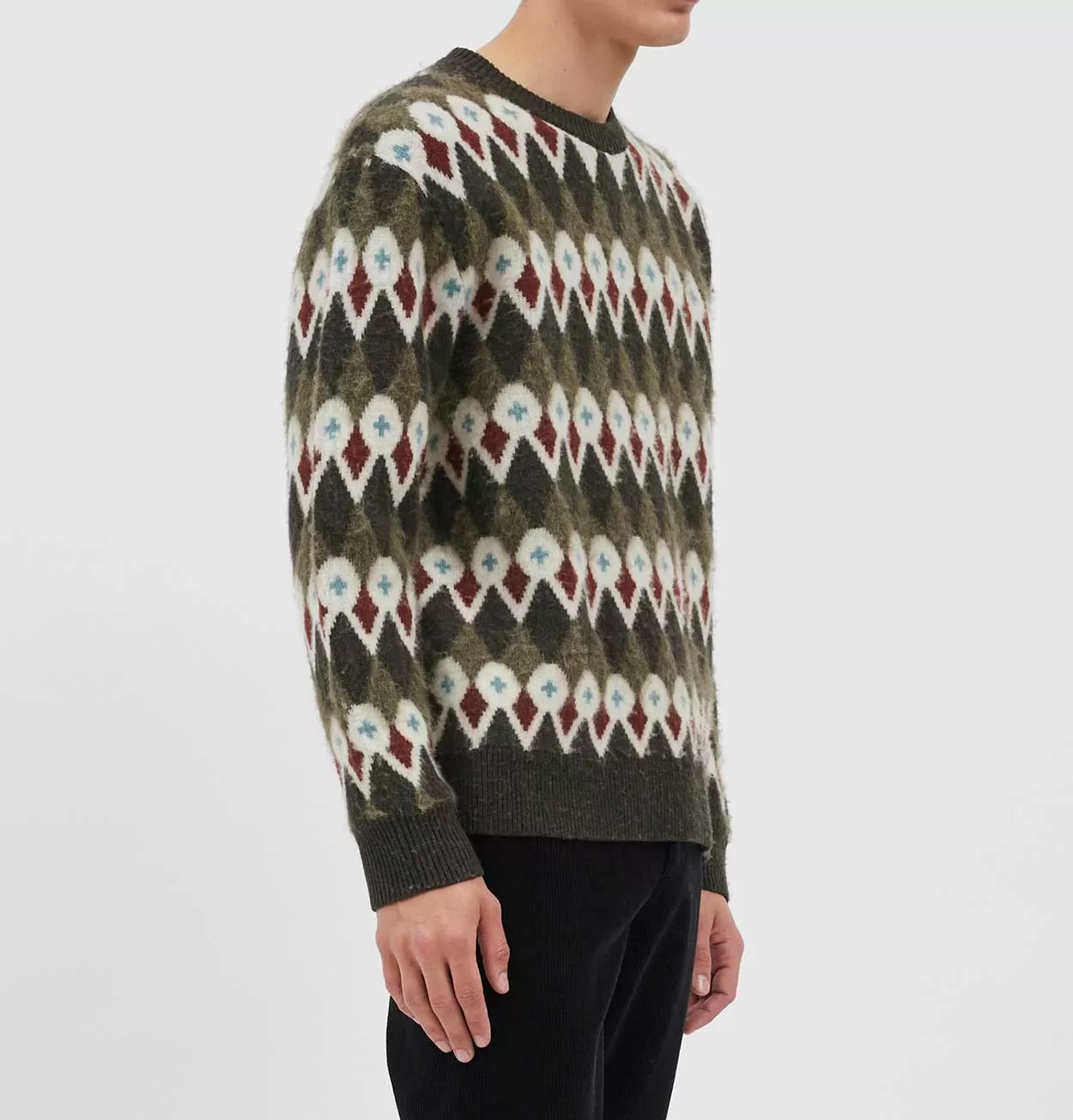 Norse Projects Rune Merino Fair Isle Jacquard Sweater