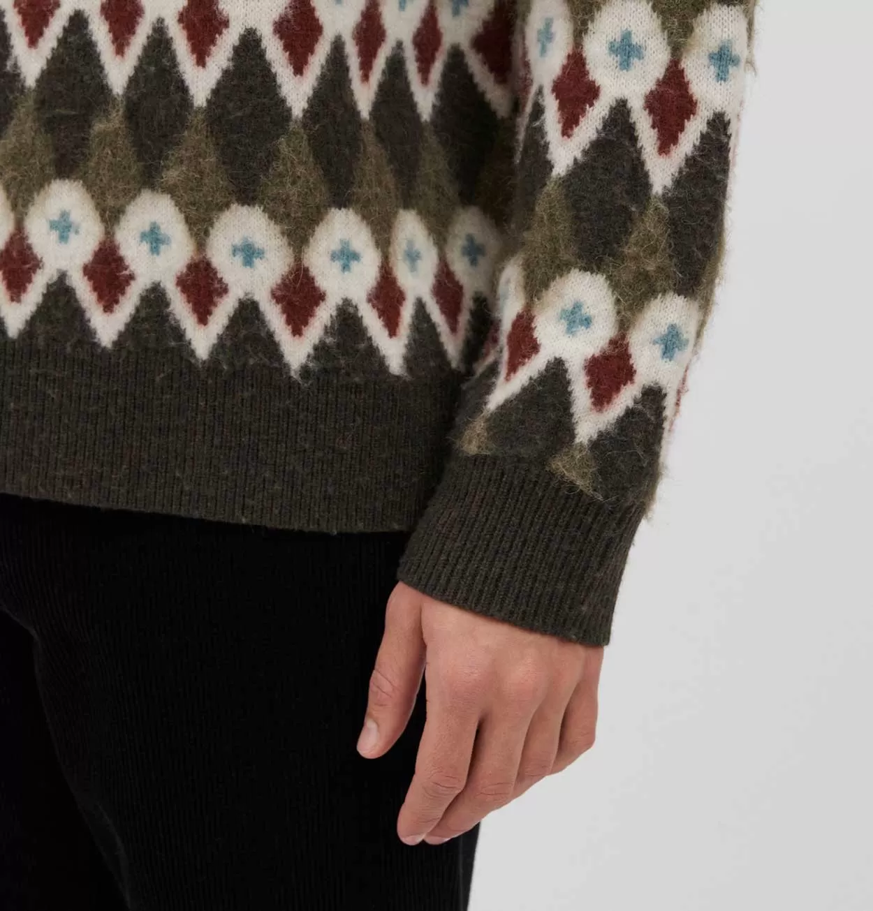 Norse Projects Rune Merino Fair Isle Jacquard Sweater