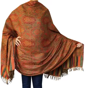 Paisley Indian Scarves Wraps Womens Wool Shawl (82 x 42 inches)