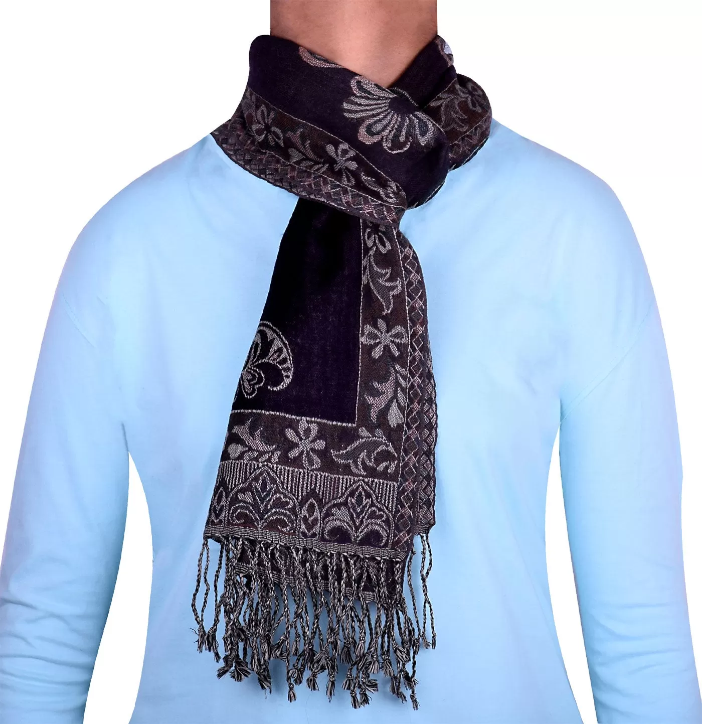 Paisley Unisex Men's Women's Neck Wool Scarf Clothing Accessory (64 x 13 inches)