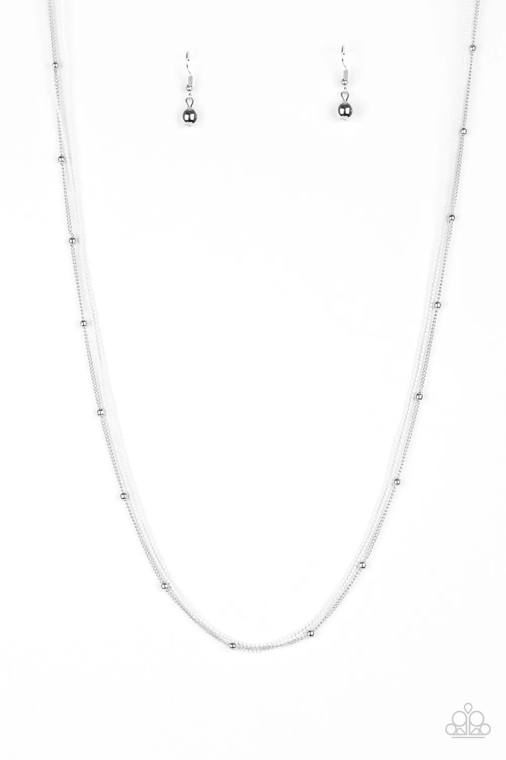 Paparazzi Colorfully Chic - White Necklace