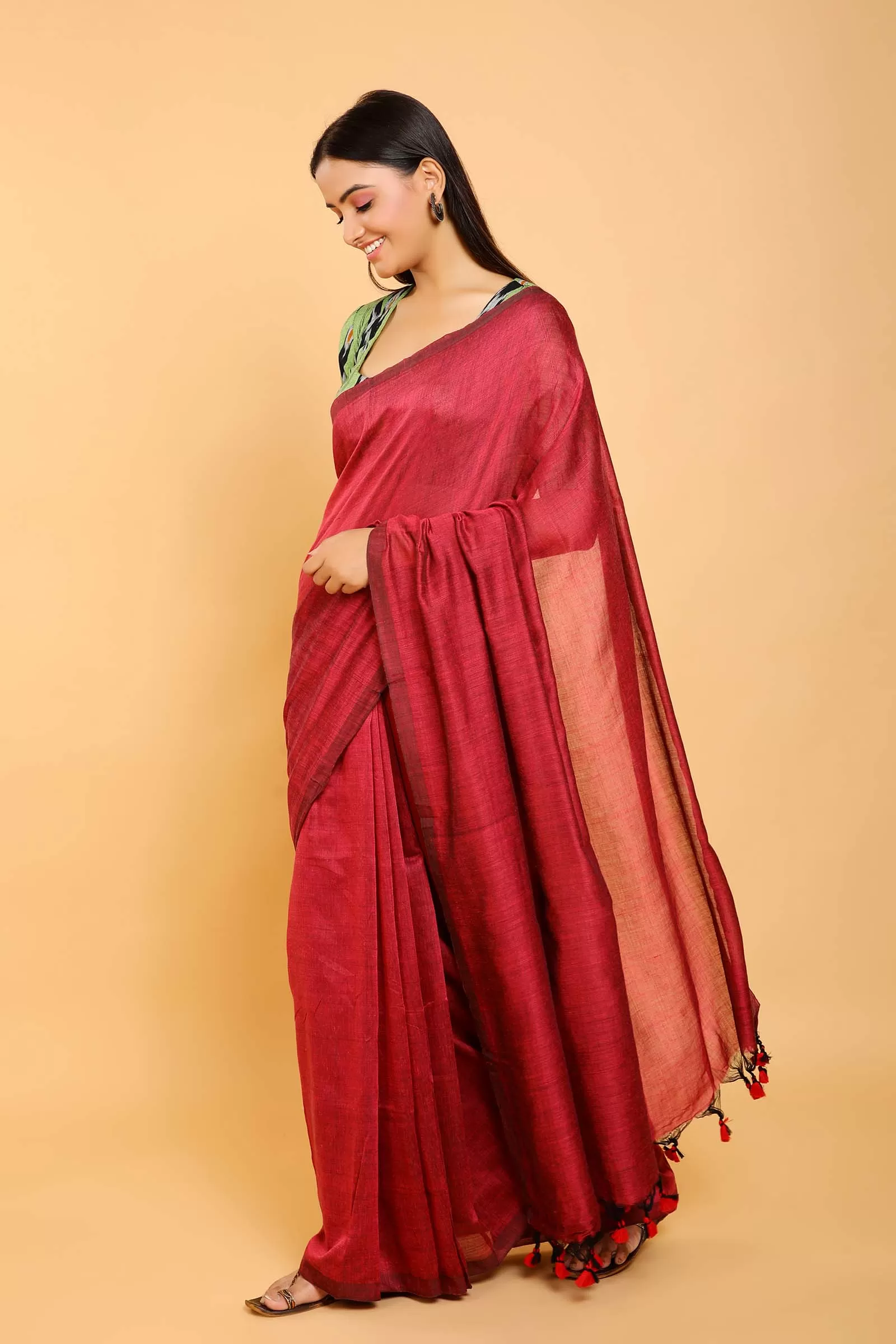 Passion Cotton Plain Saree