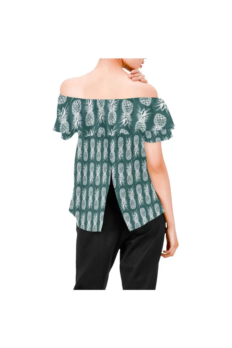 Piney Appey Women's Off Shoulder Blouse with Ruffle