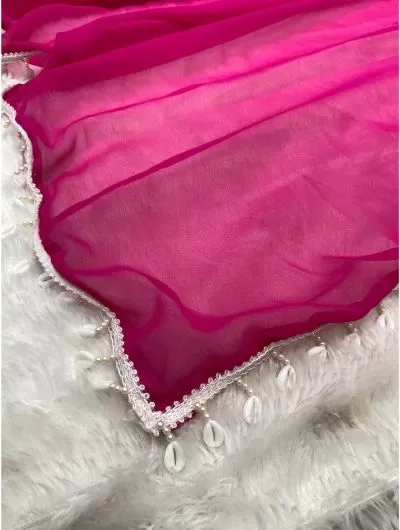 Pink 1 Minute Saree Ready to Wear Georgette Sari