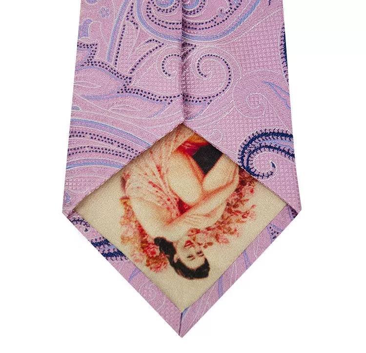 Pink Paisley Silk Tie