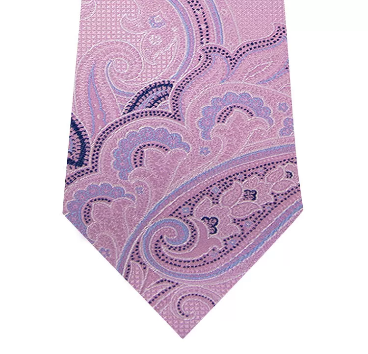 Pink Paisley Silk Tie