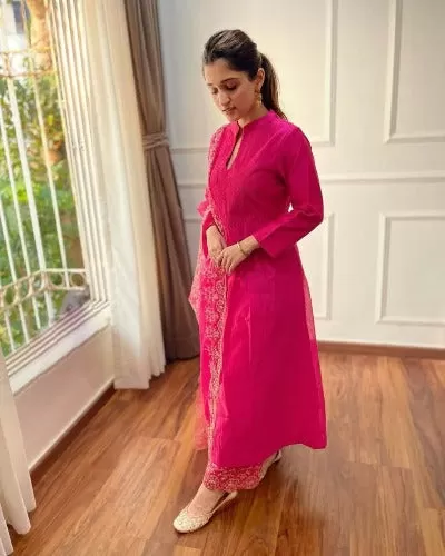 Pink Silk Cotton UK Next Day Suit