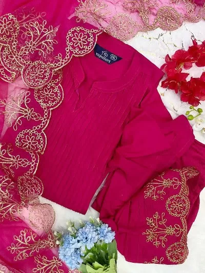 Pink Silk Cotton UK Next Day Suit