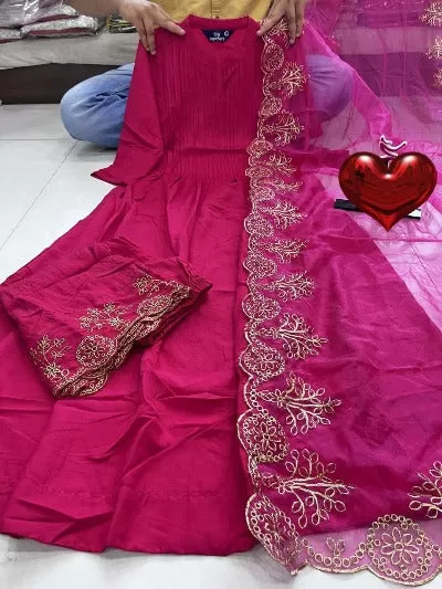 Pink Silk Cotton UK Next Day Suit