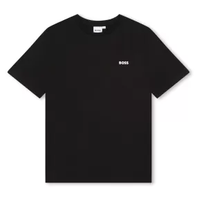 Playera para nio y adolescente negra Boss