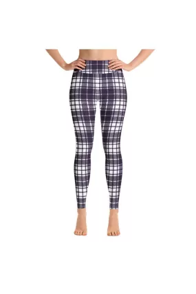 Plum Plaid Over You Yoga Leggings