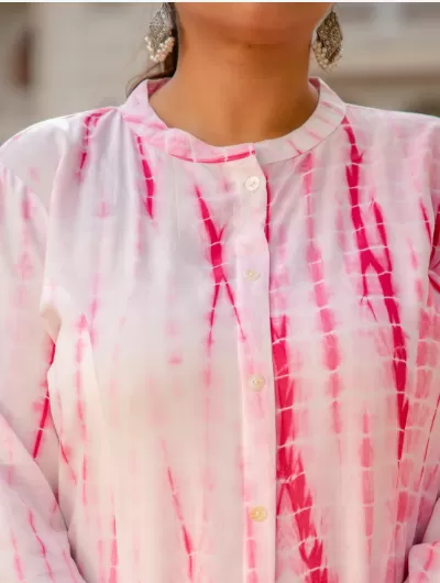 Plus Size Pink Tye Dye Kurti