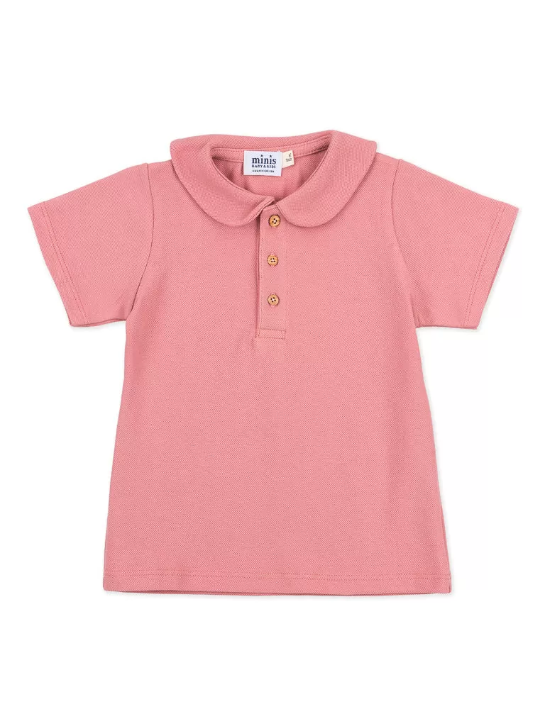 Polo rosa cuello bebé