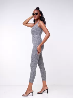 Popular 21 Tank Square Neck Catsuit - Charcoal