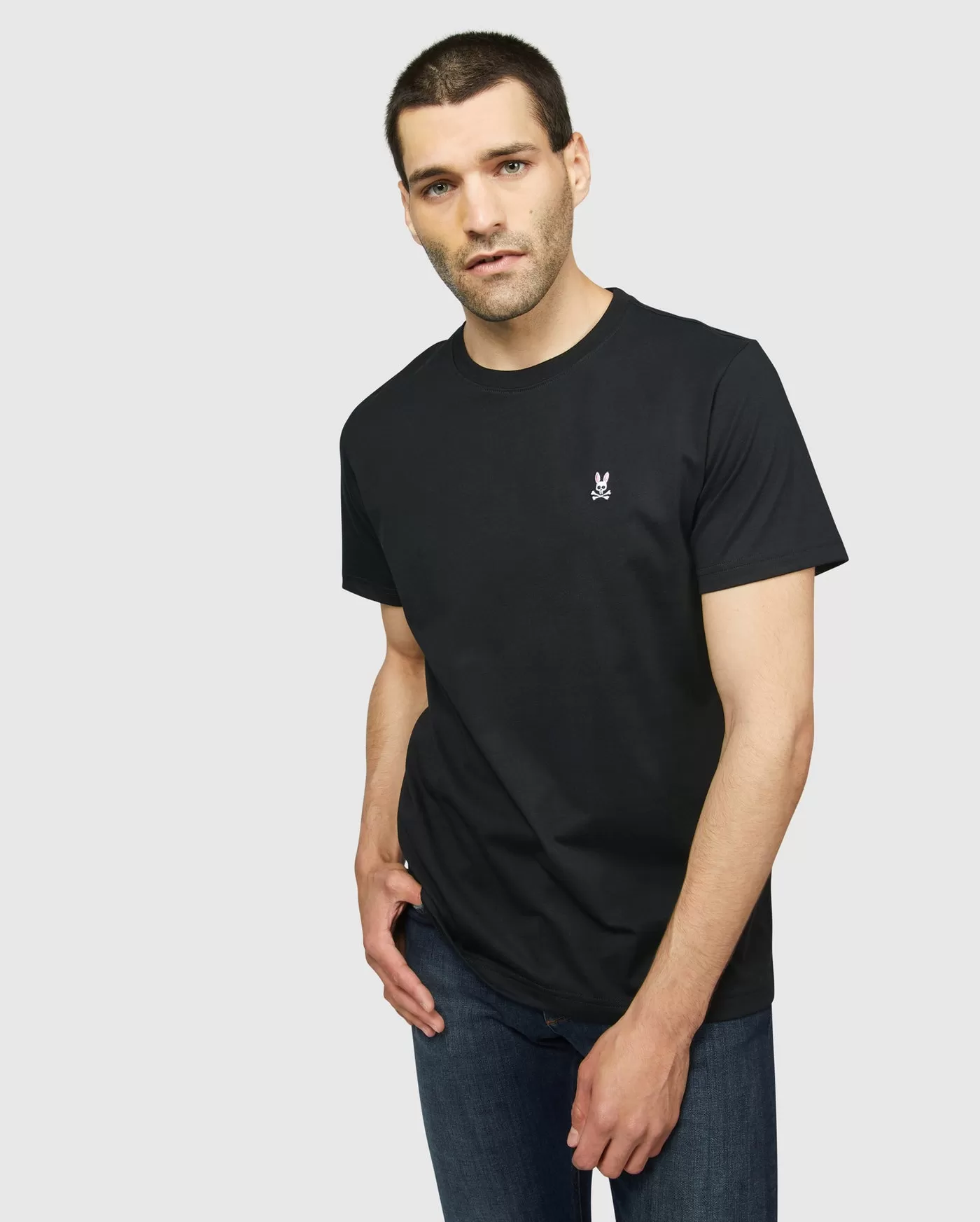 Psycho Bunny Mens Classic Crew Neck Tee - Black