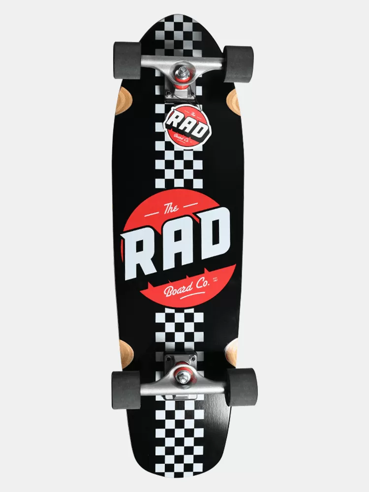 Rad Cali Cruisers Checkers Stripe Complete - Black / White