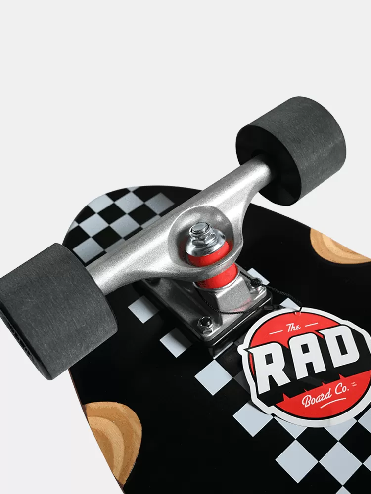 Rad Cali Cruisers Checkers Stripe Complete - Black / White