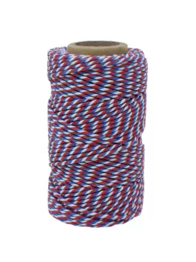 Red, Blue & White Cotton Twine