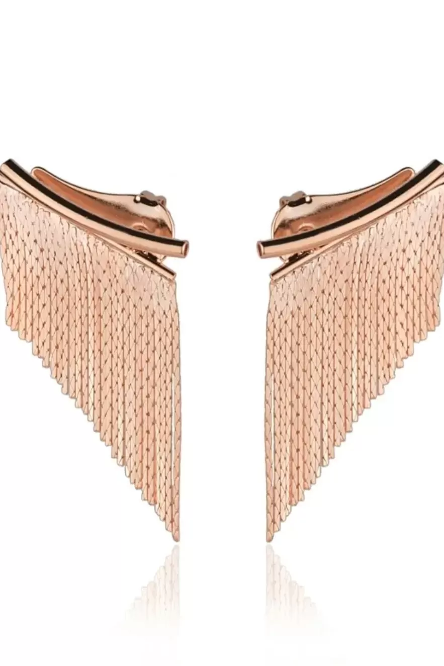 Rose Gold Fringe Earrings