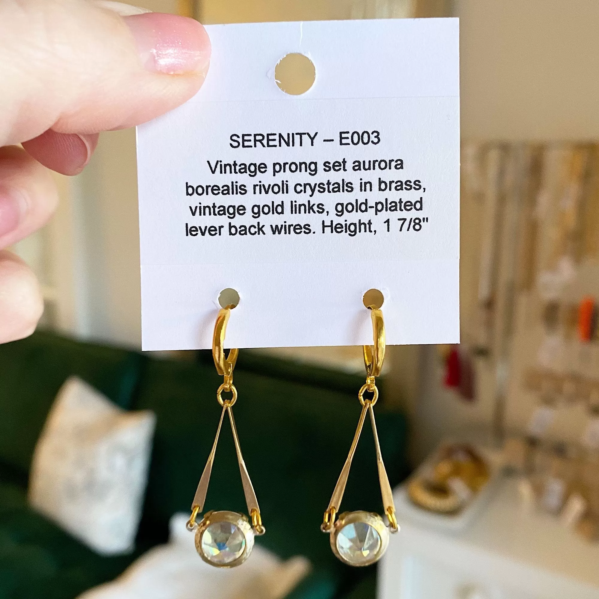 SERENITY Art Deco crystal earrings