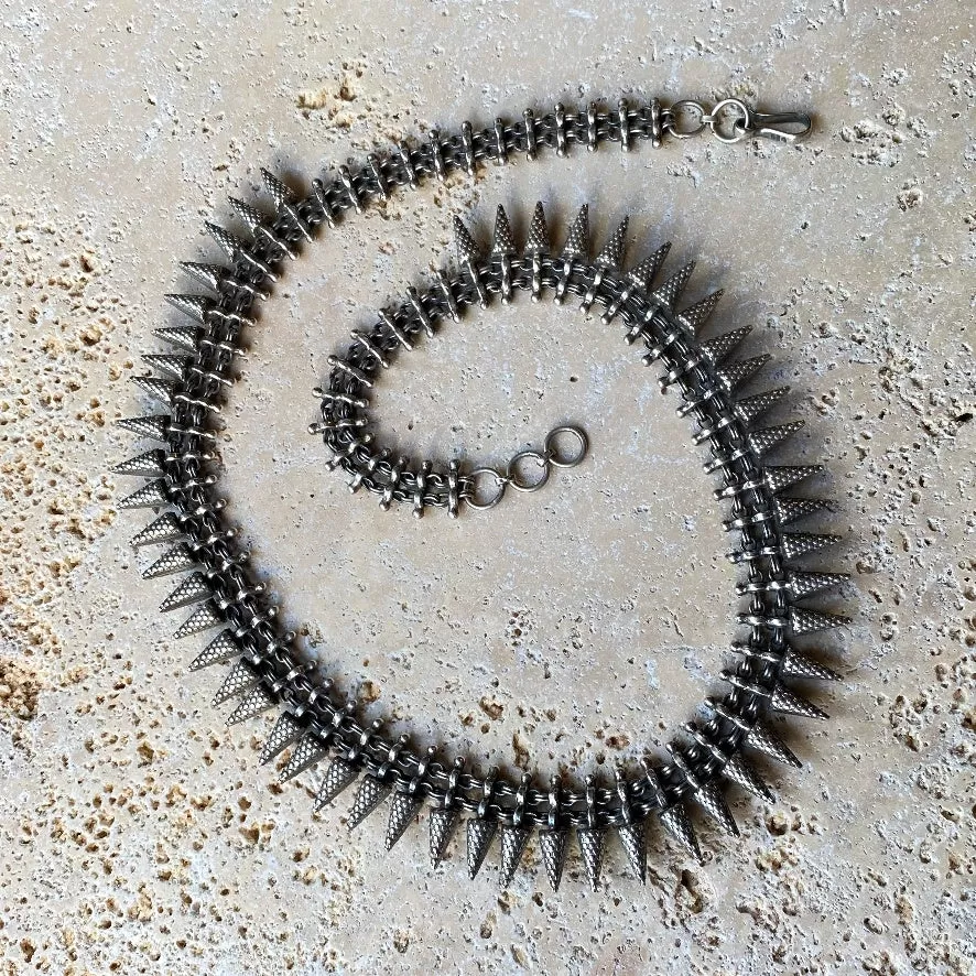 Silver Rajasthani Shark-tooth Necklace